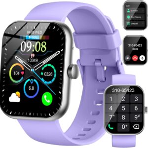 Smart Watch(Answer/Make Call), 2025 New Smartwatch for Men Women, 1.96" HD Fitness Watch with 110+ Sport Modes, Heart Rate, Sleep Monitor, Pedometer, IP68 Waterproof Activity Tracker for Android iOS